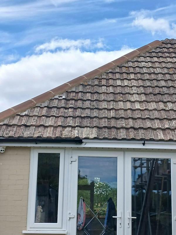 Moss-Covered Concrete Tile Roof — Inspection (Before), SwanDor Dorset