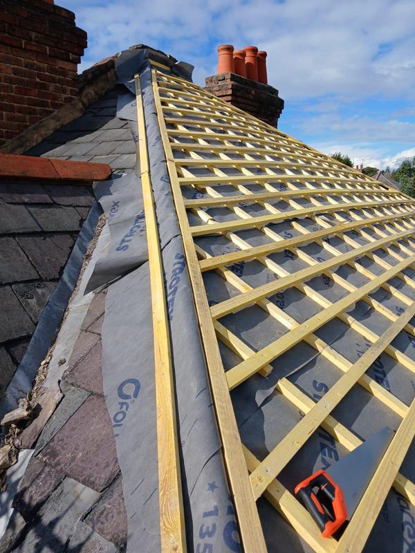 Phased Re-Roof — Strip & Batten Alongside Existing Slate, SwanDor Dorset