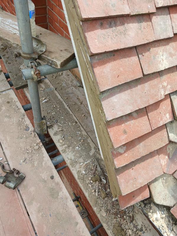 Scaffold Eaves Access — Clay Tile Re-Bed, SwanDor Dorset