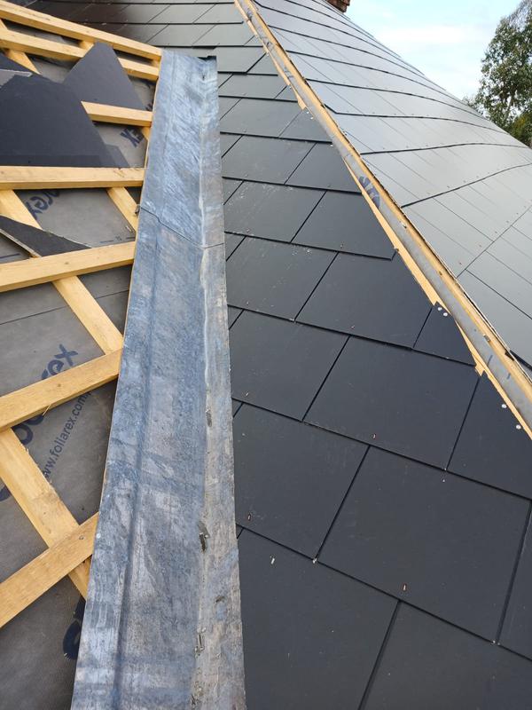 Slate Hip Roof — Lead Flashing Detail, SwanDor Dorset